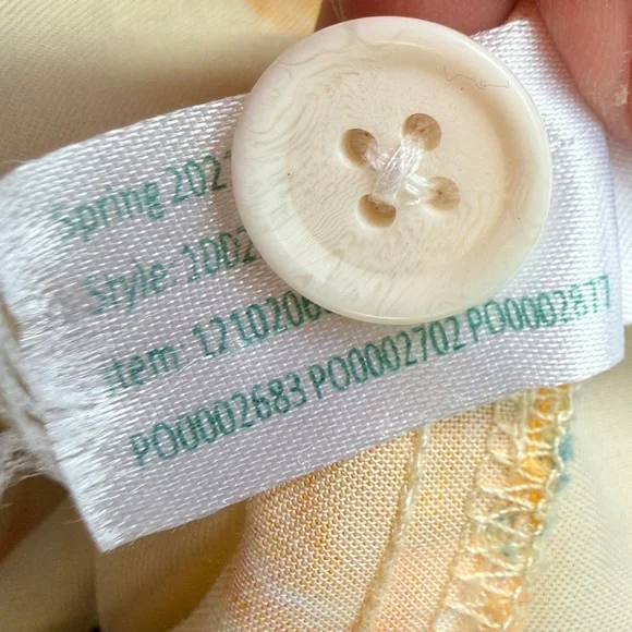 Marine Layre Belted Short Sleeve Mini Dress Lemons - Medium - Picture 5 of 10